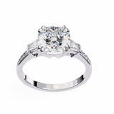 14k IGI certified cushion ring with E-F color VVS-VS clarity diamonds 117