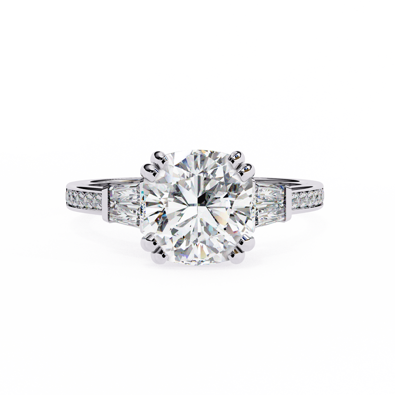 14k IGI certified cushion ring with E-F color VVS-VS clarity diamonds 117