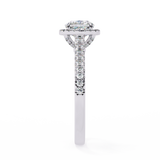 14k IGI certified cushion ring with E-F color VVS-VS clarity diamonds 121