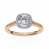 14k IGI certified cushion ring with E-F color VVS-VS clarity diamonds 121