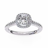14k IGI certified cushion ring with E-F color VVS-VS clarity diamonds 121