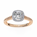 14k IGI certified cushion ring with E-F color VVS-VS clarity diamonds 121