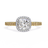14k IGI certified cushion ring with E-F color VVS-VS clarity diamonds 121