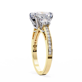 14k IGI certified princess ring with E-F color VVS-VS clarity diamonds 122