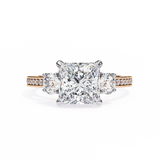14k IGI certified princess ring with E-F color VVS-VS clarity diamonds 122
