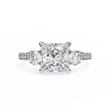 14k IGI certified princess ring with E-F color VVS-VS clarity diamonds 122