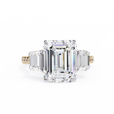 14k IGI certified emerald ring with E-F color VVS-VS clarity diamonds 126