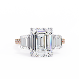 14k IGI certified emerald ring with E-F color VVS-VS clarity diamonds 126
