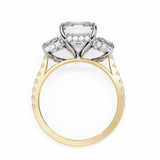 14k IGI certified emerald ring with E-F color VVS-VS clarity diamonds 126