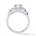 14k Gold Round Lab Grown Diamond Engagement Ring, E-F VVS-VS Round Brilliant Solitaire Ring