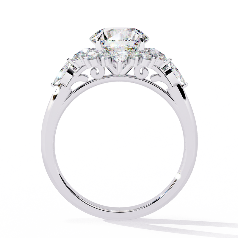 14k IGI certified round ring with E-F color VVS-VS clarity diamonds 182