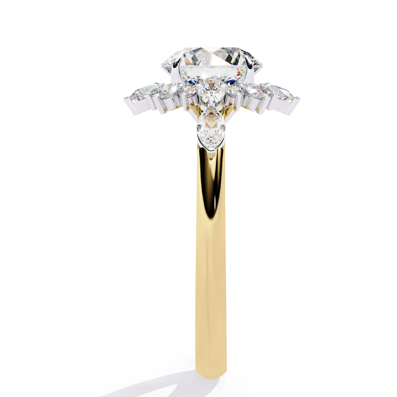14k IGI certified round ring with E-F color VVS-VS clarity diamonds 182