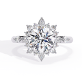 14k Gold Round Lab Grown Diamond Engagement Ring, E-F VVS-VS Round Brilliant Solitaire Ring