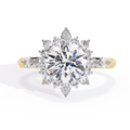 14k Gold Round Lab Grown Diamond Engagement Ring, E-F VVS-VS Round Brilliant Solitaire Ring
