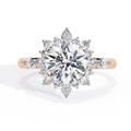 14k Gold Round Lab Grown Diamond Engagement Ring, E-F VVS-VS Round Brilliant Solitaire Ring