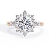 14k IGI certified round ring with E-F color VVS-VS clarity diamonds 182