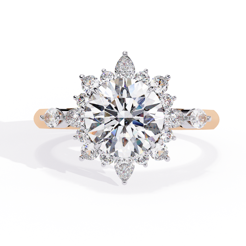 14k IGI certified round ring with E-F color VVS-VS clarity diamonds 182