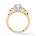 14k Gold Round Lab Grown Diamond Engagement Ring, E-F VVS-VS Round Brilliant Solitaire Ring