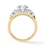 14k Gold Round Lab Grown Diamond Engagement Ring, E-F VVS-VS Round Brilliant Solitaire Ring