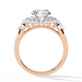 14k Gold Round Lab Grown Diamond Engagement Ring, E-F VVS-VS Round Brilliant Solitaire Ring