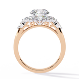 14k Gold Round Lab Grown Diamond Engagement Ring, E-F VVS-VS Round Brilliant Solitaire Ring