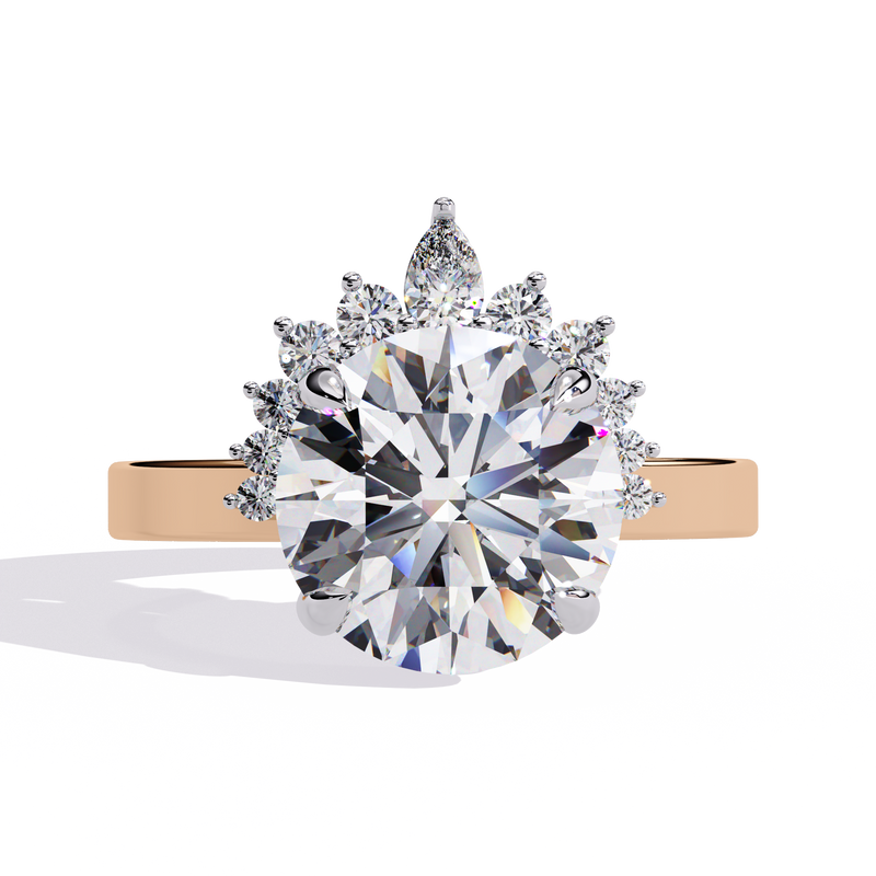 14k IGI certified round ring with E-F color VVS-VS clarity diamonds 184