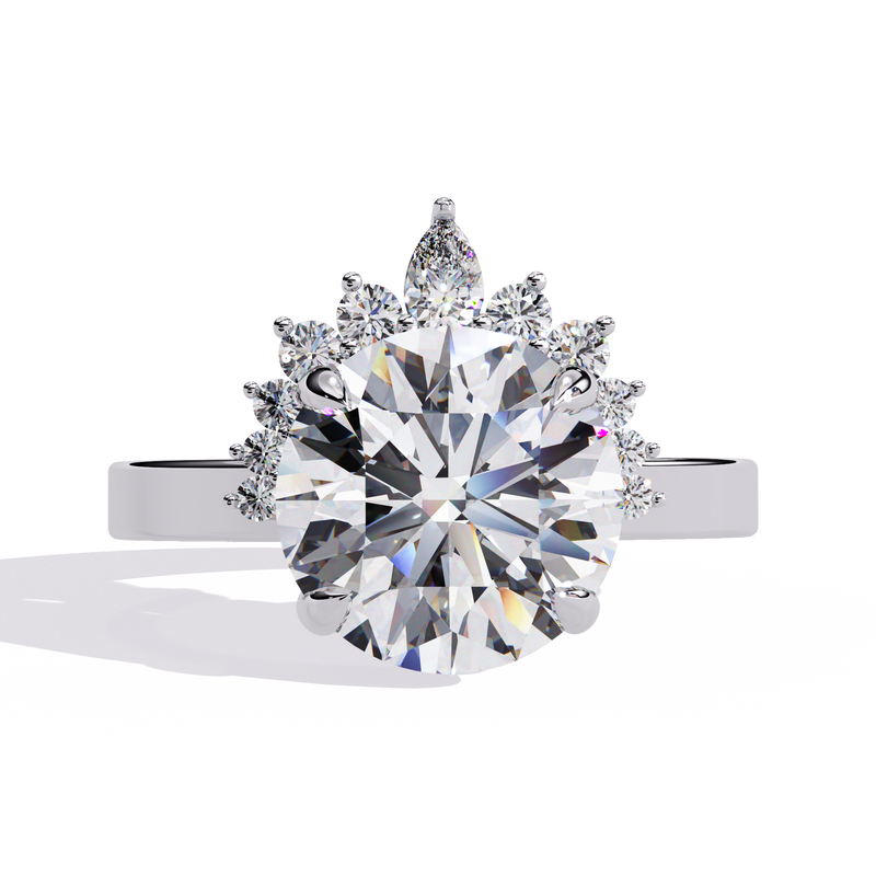 14k IGI certified round ring with E-F color VVS-VS clarity diamonds 184