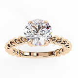 14k IGI certified round ring with E-F color VVS-VS clarity diamonds 185