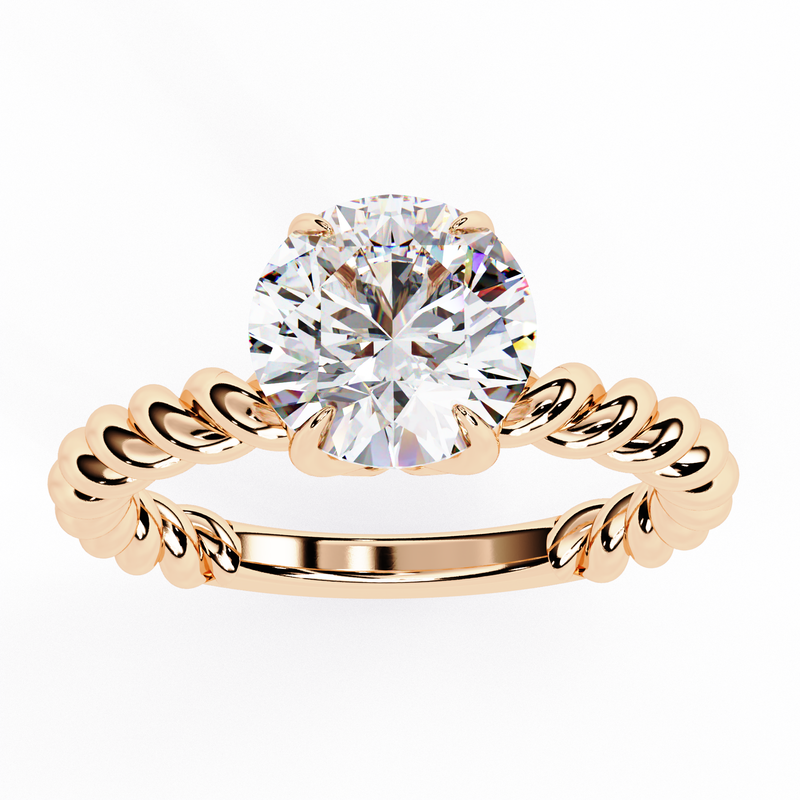 14k IGI certified round ring with E-F color VVS-VS clarity diamonds 185