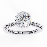 14k IGI certified round ring with E-F color VVS-VS clarity diamonds 185