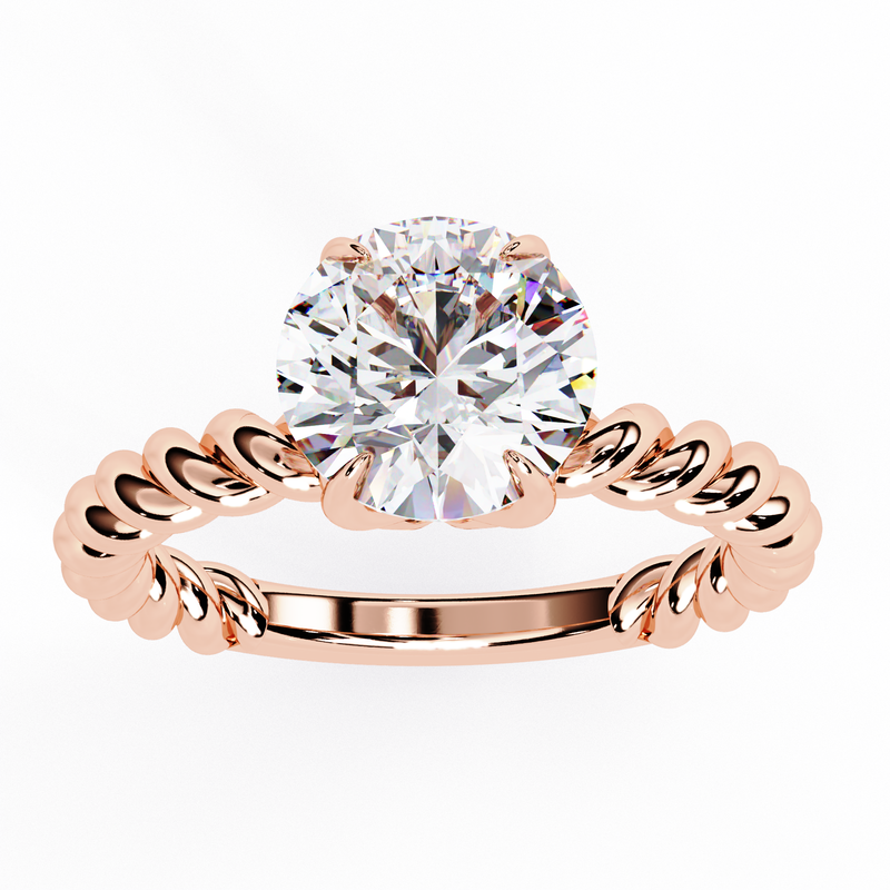 14k IGI certified round ring with E-F color VVS-VS clarity diamonds 185