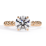 14k IGI certified round ring with E-F color VVS-VS clarity diamonds 185