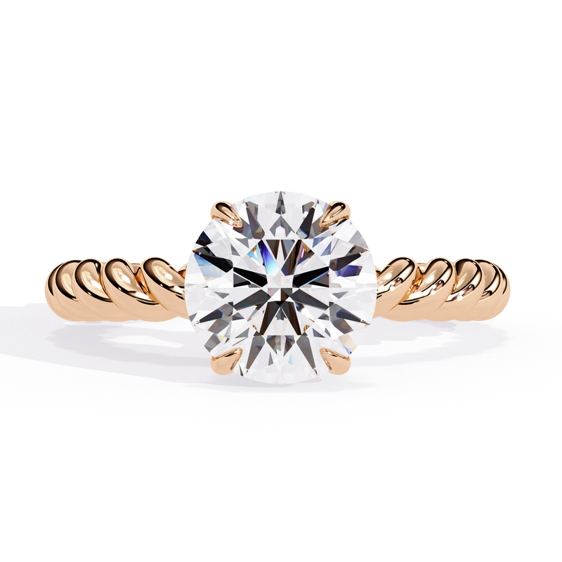 14k IGI certified round ring with E-F color VVS-VS clarity diamonds 185