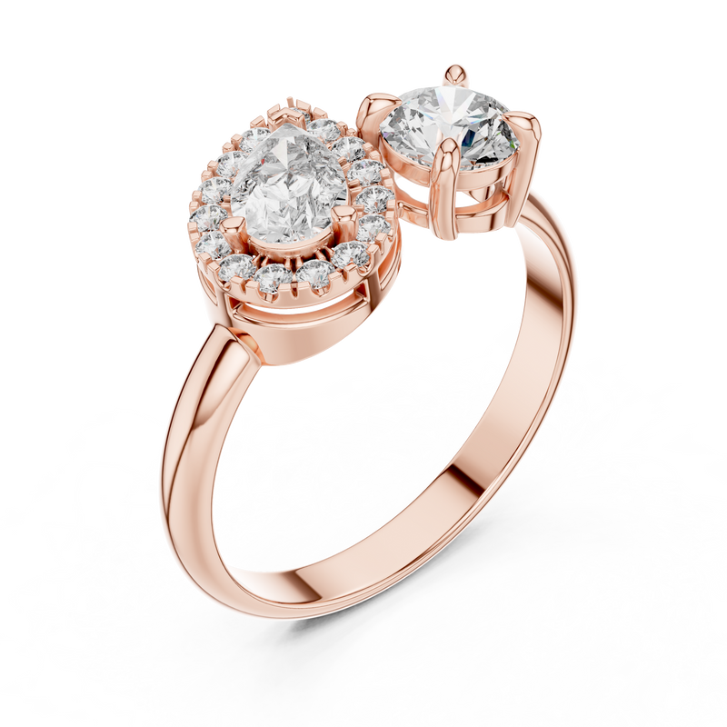 Ladies Ring DDLR-003@7 - Rose Gold - Image