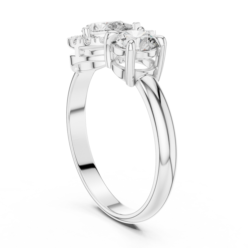 Ladies Ring DDLR-003@7 - White Gold - Image