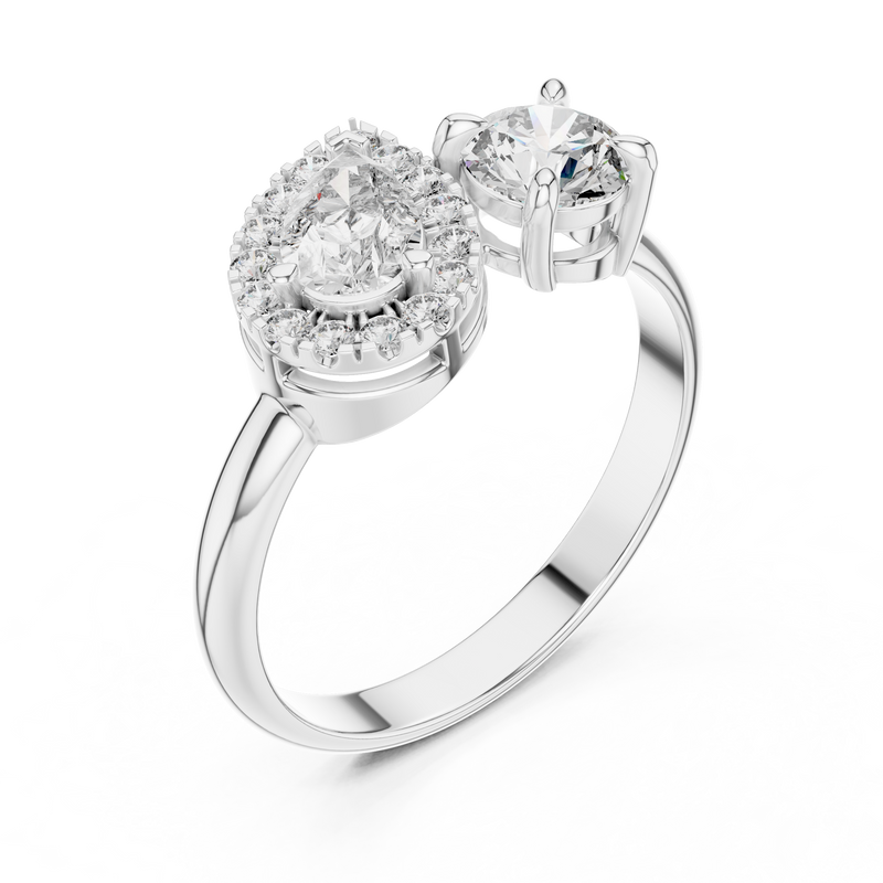 Ladies Ring DDLR-003@7 - White Gold - Image