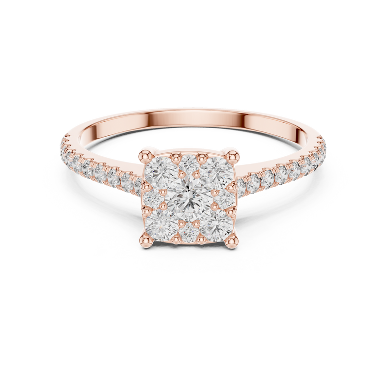 Ladies Ring DDLR-004@7 - Rose Gold - Image