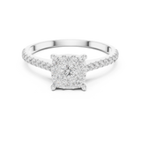 Ladies Ring DDLR-004@7 - White Gold - Image