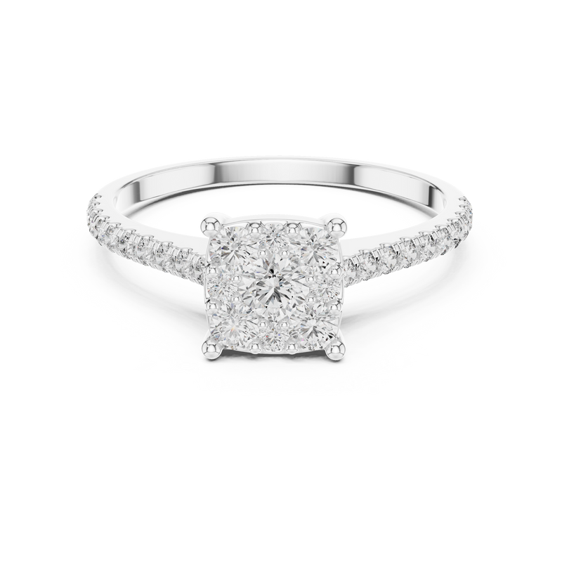 Ladies Ring DDLR-004@7 - White Gold - Image