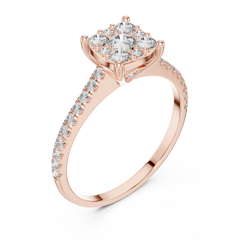 Ladies Ring DDLR-004@7 - Rose Gold - Image