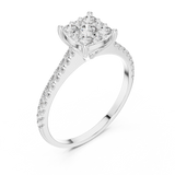 Ladies Ring DDLR-004@7 - White Gold - Image