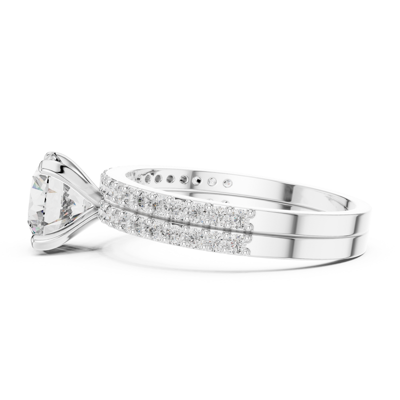 Ladies Ring DDLR-008@7 - White Gold - Image