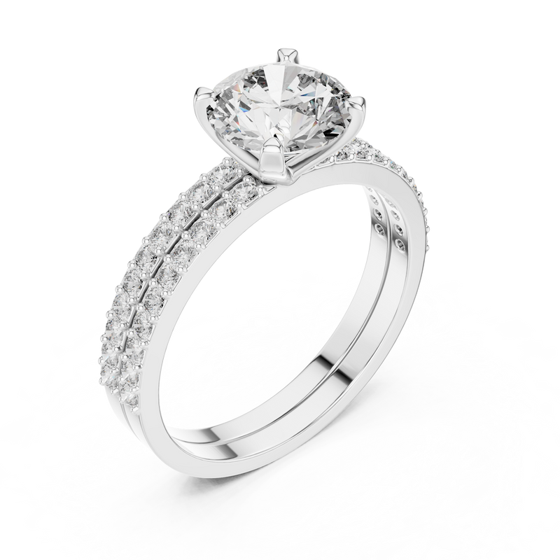 Ladies Ring DDLR-008@7 - White Gold - Image