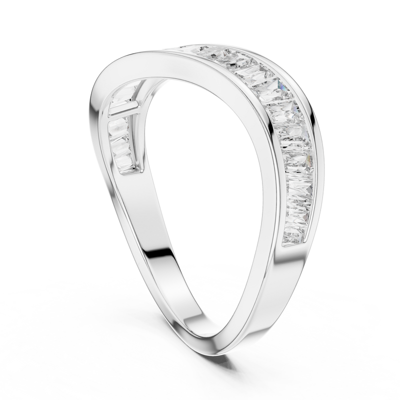 Ladies Ring DDLR-009@7 - White Gold - Image