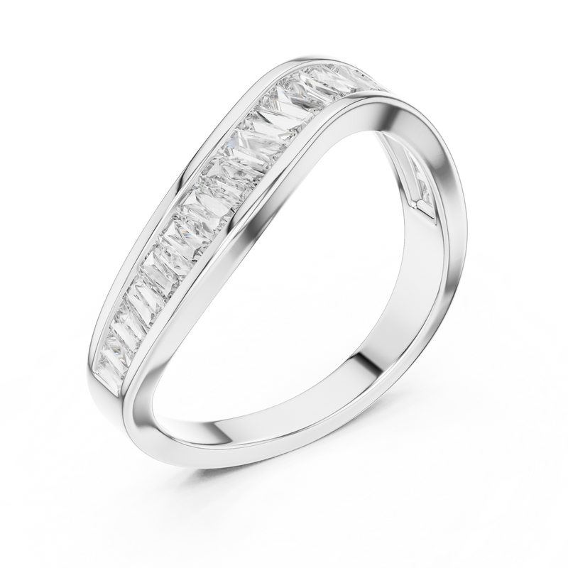 Ladies Ring DDLR-009@7 - White Gold - Image