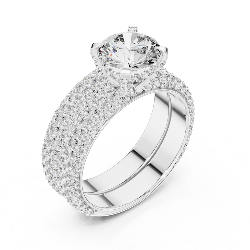 Ladies Ring DDLR-012@7 - White Gold - Image