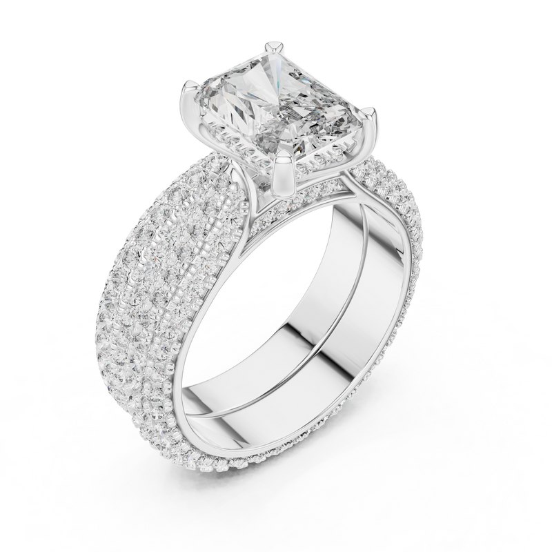 Ladies Ring DDLR-013@7 - White Gold - Image