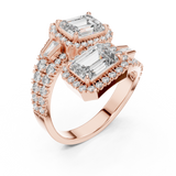 Ladies Ring DDLR-014@7 - Rose Gold - Image