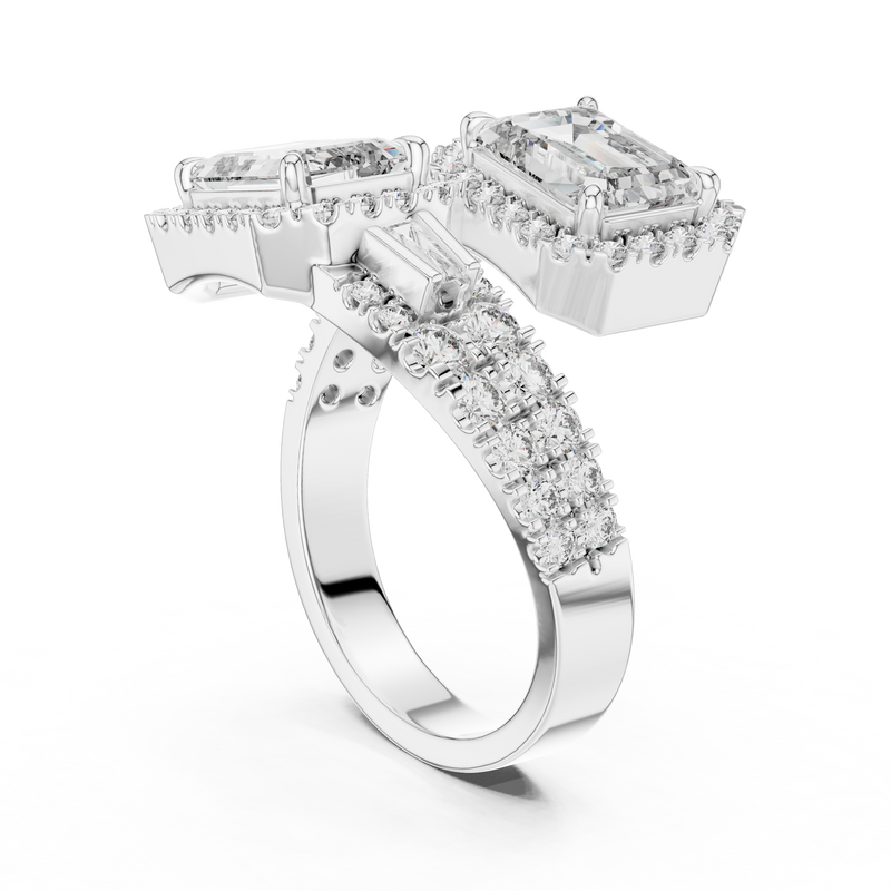 Ladies Ring DDLR-014@7 - White Gold - Image