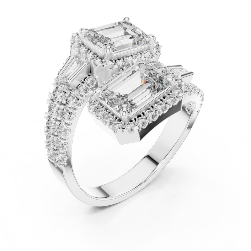 Ladies Ring DDLR-014@7 - White Gold - Image